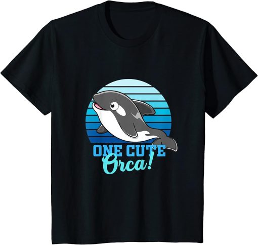 Kids Cute Orca gifts World Whale Day aquatic marine life kids T-Shirt