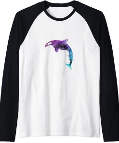 Killer Whale Ocean Save The Whales Gift Raglan Baseball Tee