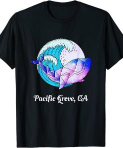 Pacific Grove CA Japanese Paint Geometric Orca Killer Whale T-Shirt