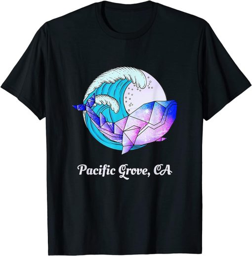 Pacific Grove CA Japanese Paint Geometric Orca Killer Whale T-Shirt